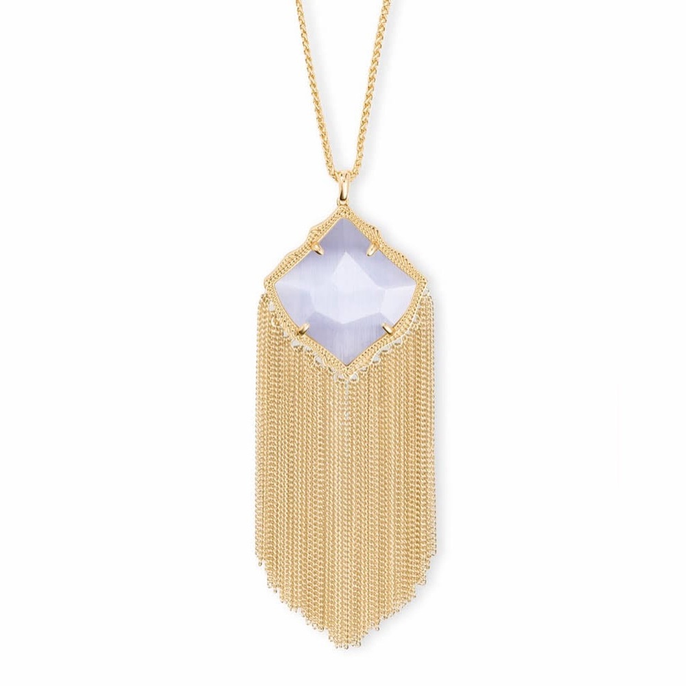 Kendra Scott Kingston Necklace Slate Gray Cats Eye